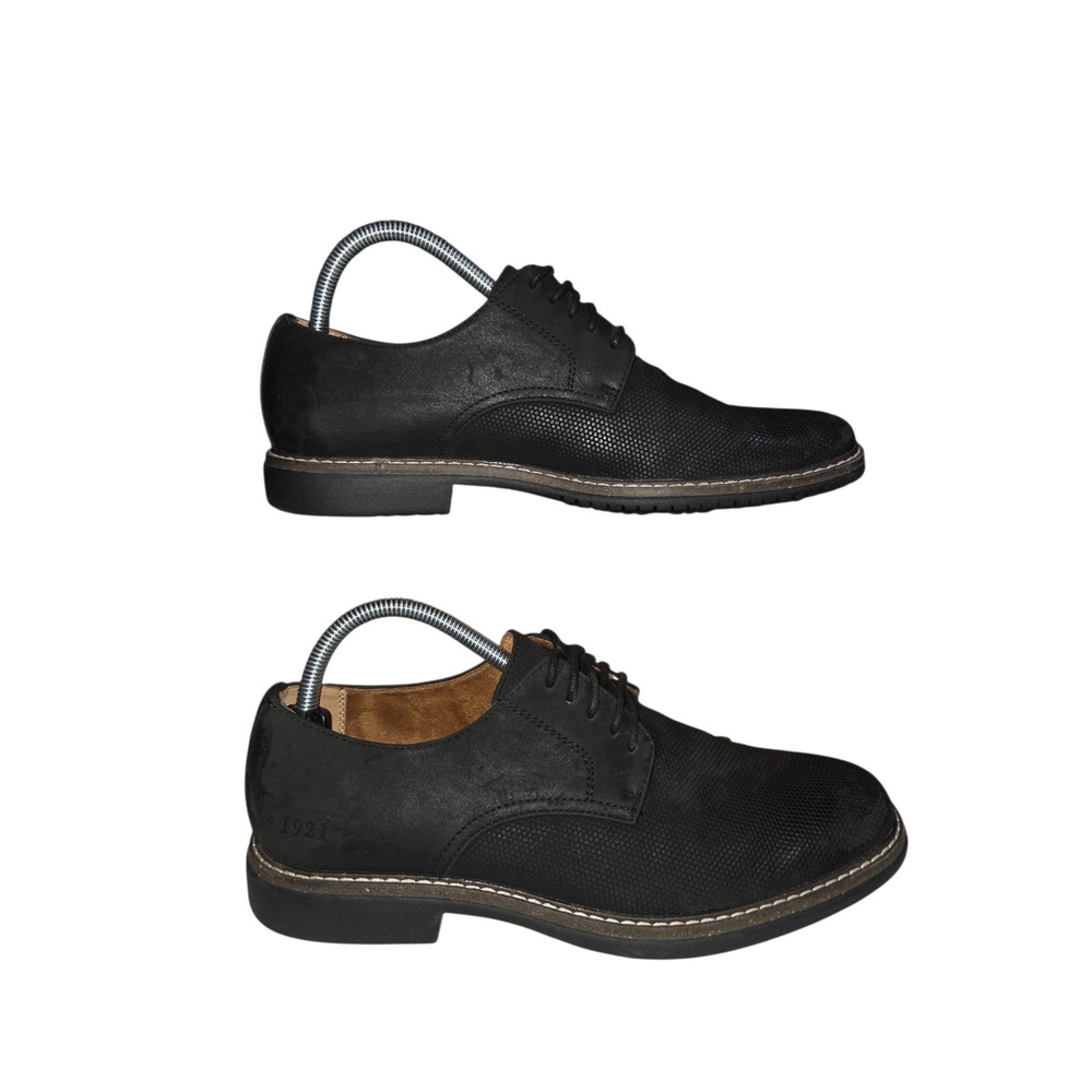 Freeman Milton Mens Black Textured Derby‎ Dress Shoes Size 8